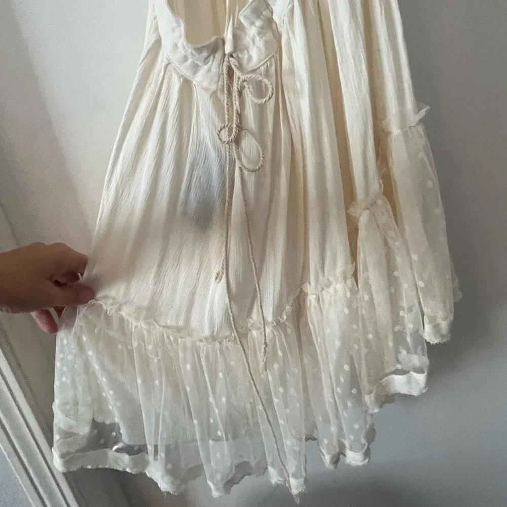Chic Cream Mini Dress - Picture 6 of 9